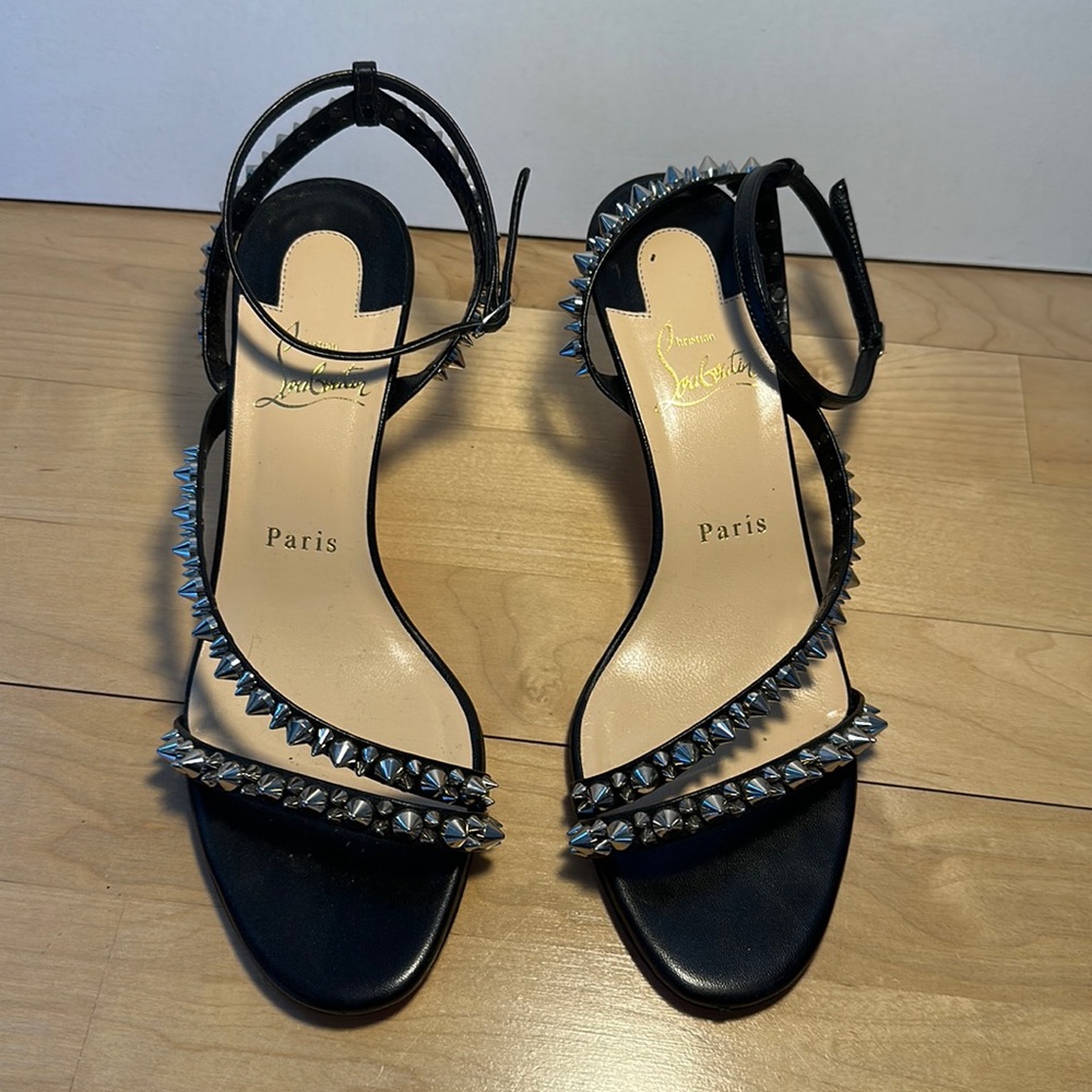 Christian louboutin spiked kitten heels